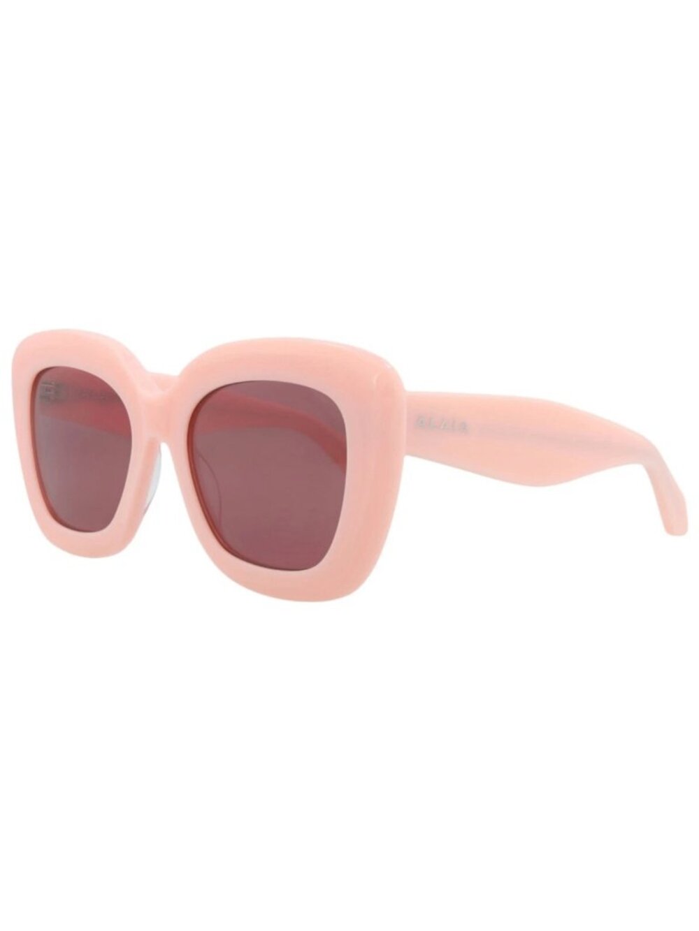 New Alaia Women's Sunglasses Square Rectangle Recycled Acetate Frame Pink Pink